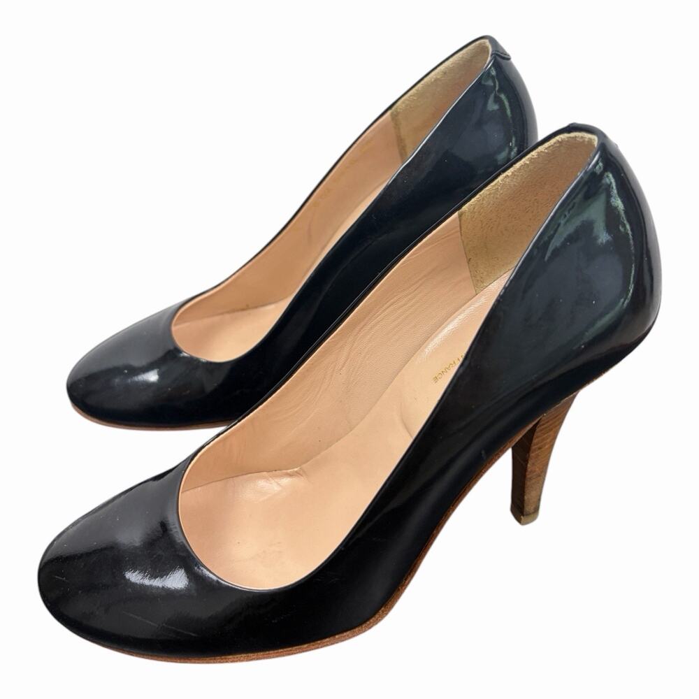 Robert Clergerie Paris Womens 6 B Black Patent Leather Pumps Heels France